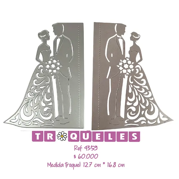 4359 Troquel Invitacion Novios