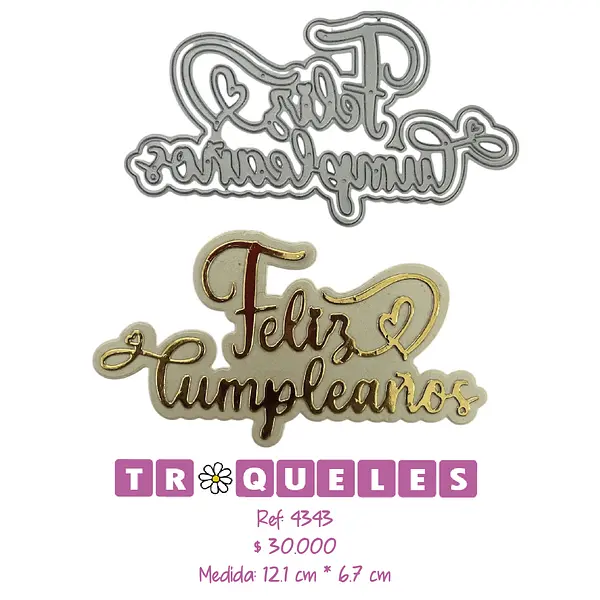 4343 Troquel Feliz Cumpleaños