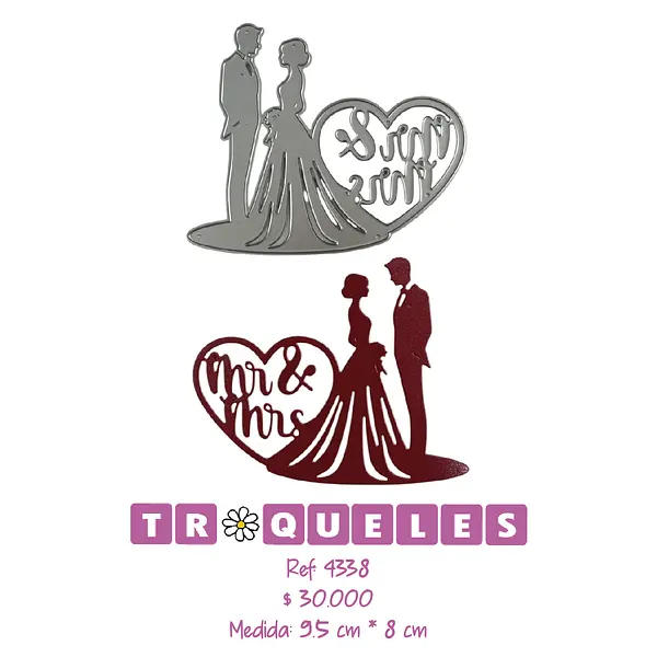 4338 Troquel Novios Mr & Mrs