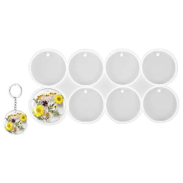 Molde Silicona 8 Circulos De 5 Cm