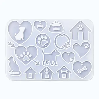 Molde Silicona Dijes Mini Mascotas