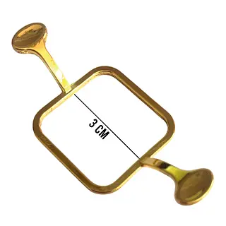 Base Metalica Cuadrada Para Sello 2.5 Cm