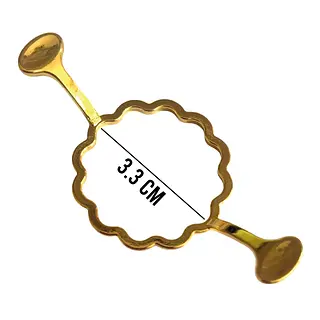 Base Metalica Moritas Para Sello 2.5 Cm