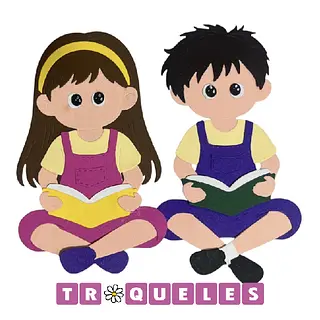 4375 Troqueles Niños Leyendo