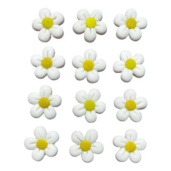 12 Flores Blancas Centro Amarillo