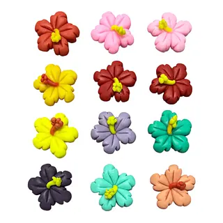 12 Flores Cayena Mediana Colores Surtidos