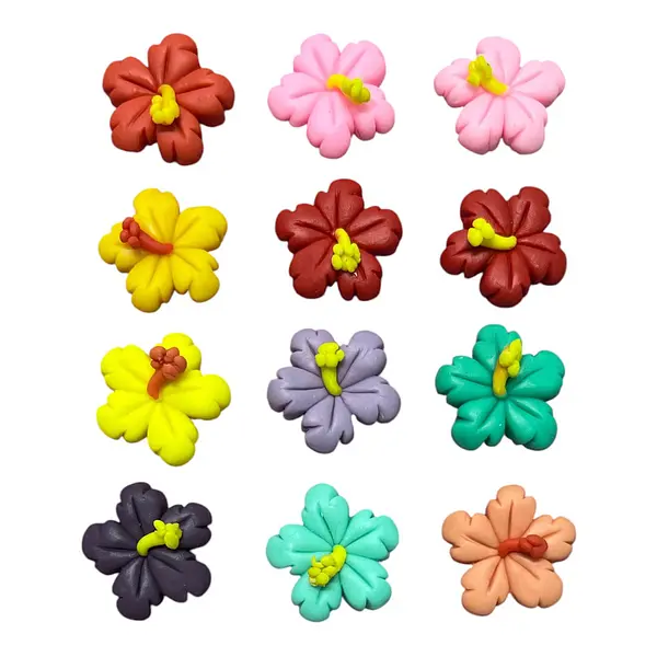 12 Flores Cayena Mediana Colores Surtidos