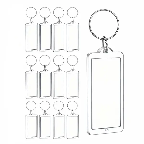 Llaveros Foto Rectangular Alargado * 12 Unidades