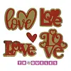 4323 Troqueles Love 4 Estilos
