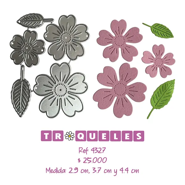 4327 Troquel Flores 5 Petalos
