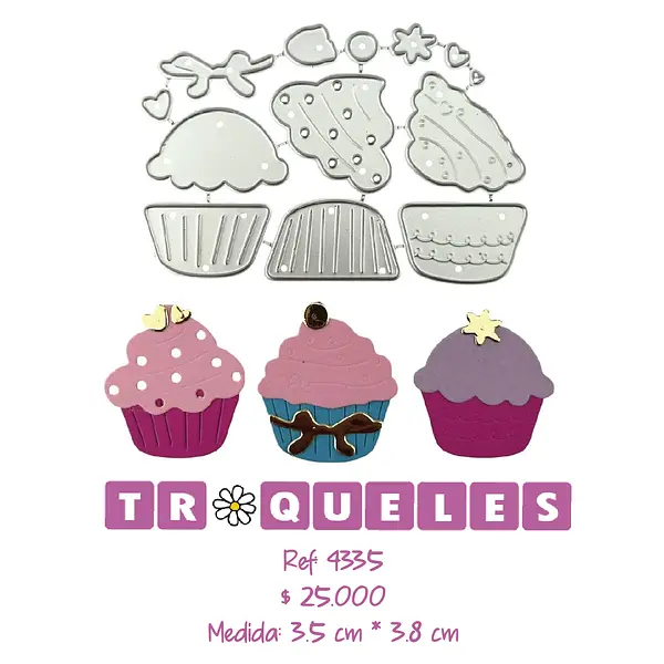4335 Troquel Cupcakes