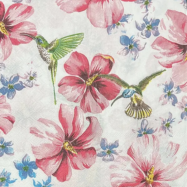 Servilleta Decorativa Colibri Y Flores