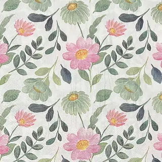 Servilleta Decorativa Flores Y Hojas