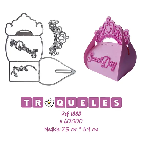 1888 Troquel Caja Princesa
