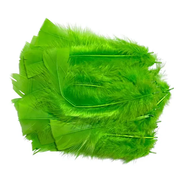 Plumas De Color Verde Limon * 24 Unidades