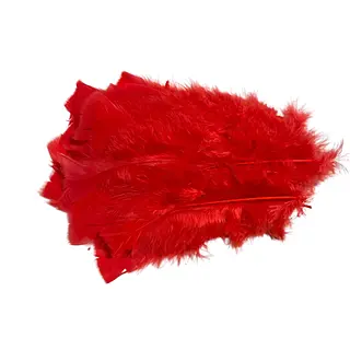 Plumas De Color Rojo * 24 Unidades