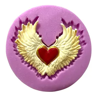 Molde Silicona Alas Corazon