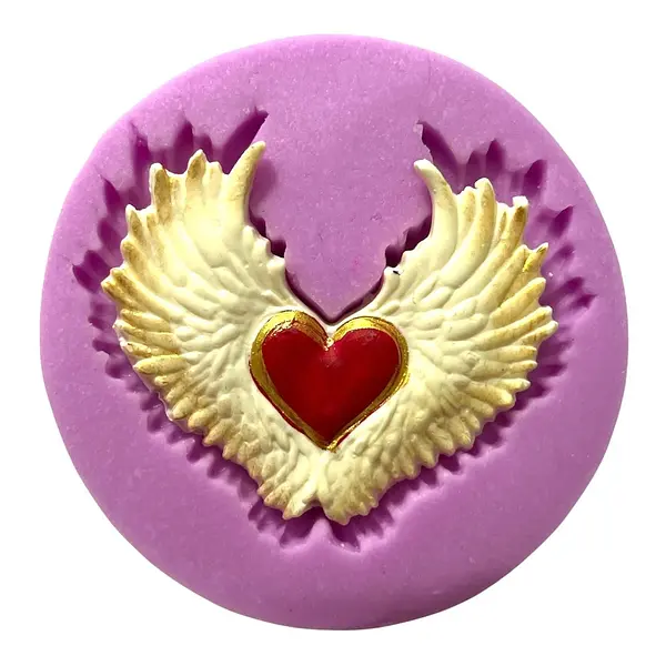 Molde Silicona Alas Corazon