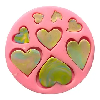 Molde Silicona Corazones
