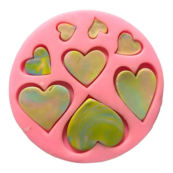 Molde Silicona Corazones