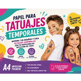 Papel Para Tatuajes Temporales Inkjet