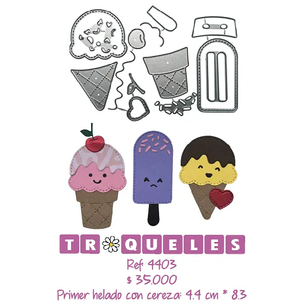4403 Troquel Helados Caritas