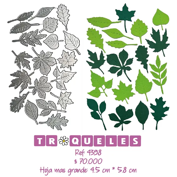 4398 Troquel Variedad Hojas Otoño