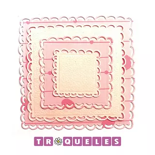 3565 Troquel Basico Cuadrados Con Ondas