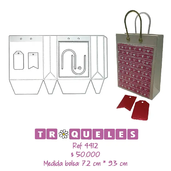 4412 Troquel Bolsa Con Manija