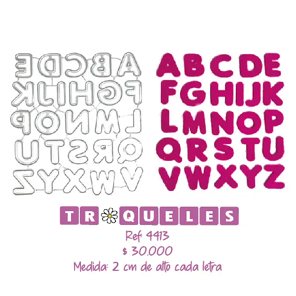 4413 Troquel Abecedario Mayuscula