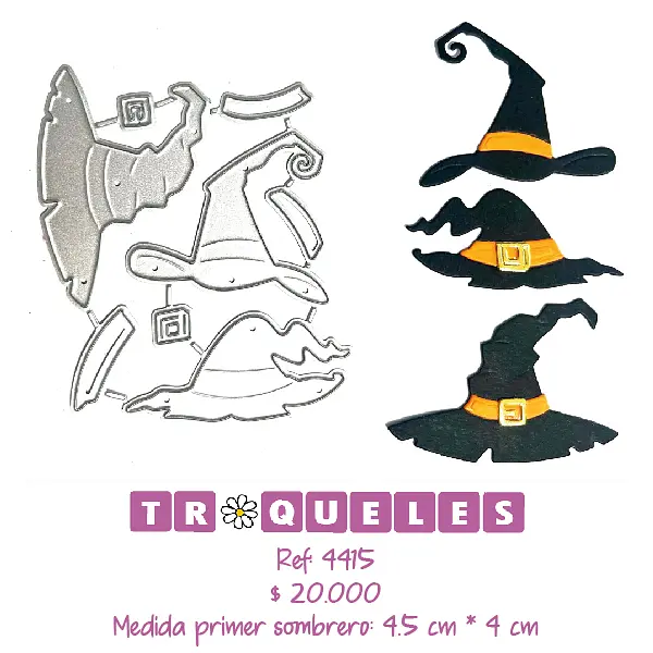 4415 Troquel Sombrero Bruja
