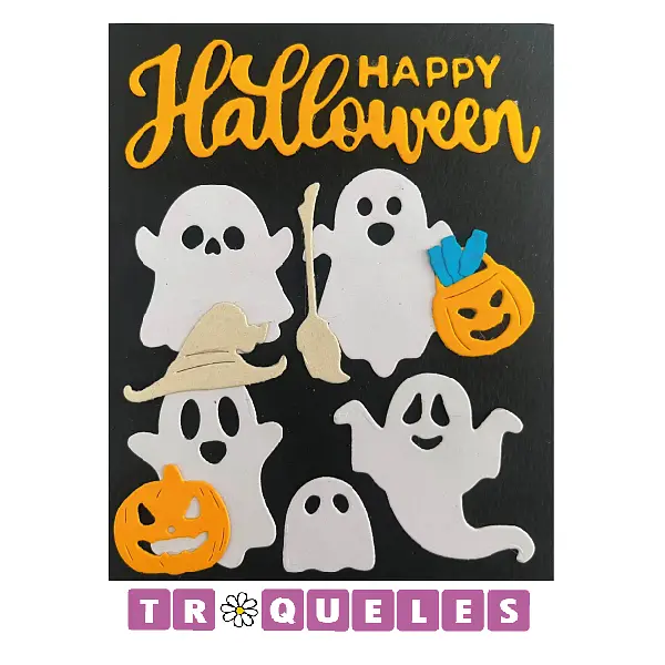 4405 Troquel Happy Halloween Fantasmas