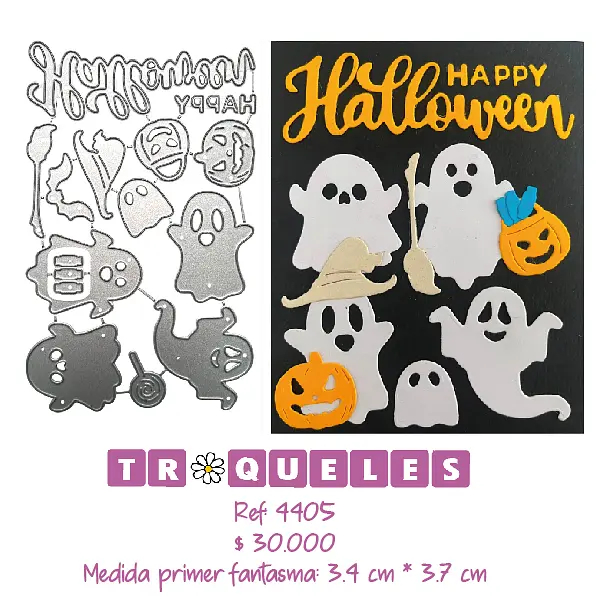 4405 Troquel Happy Halloween Fantasmas