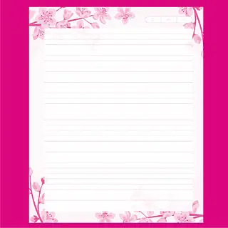 100 Hojas Para Agendas Flor Cerezo