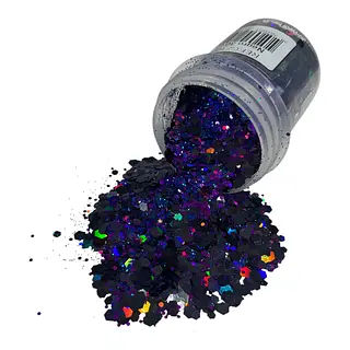 Escarcha Crystal Lazer Negro