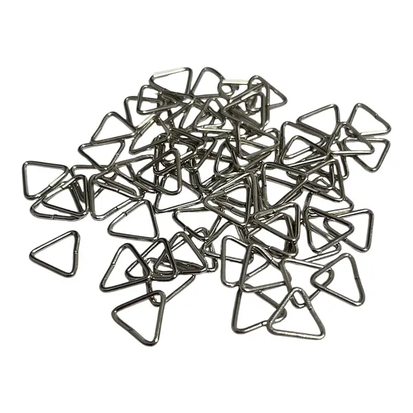 Triangulos Para Llaveros Plateados