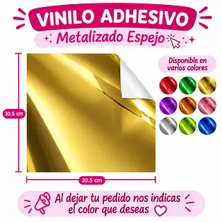 Hoja De Vinilo Adhesivo Color Metalizado