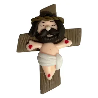 Figura De Jesus En La Cruz Porcelanicron