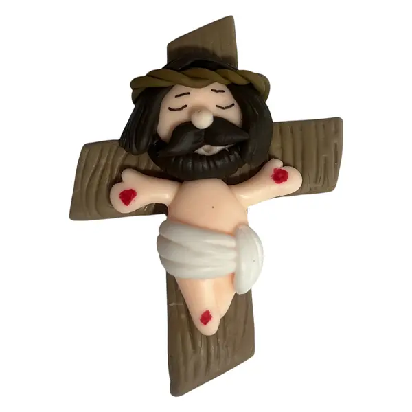 Figura De Jesus En La Cruz Porcelanicron