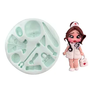 Molde Silicona Niña Enfermera