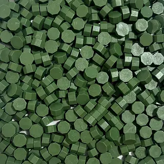 Cuentas De Lacre Verde Oliva * 390 Pz