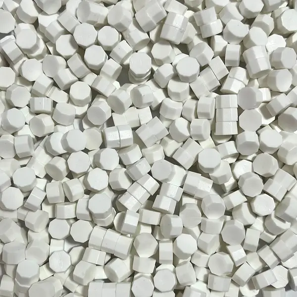 Cuentas De Lacre Blanco Marfil * 390 Pz