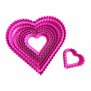 Molde Plástico Corazón * 8 Pz