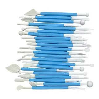 Estiletes Plastico Celestes *22 Unidades