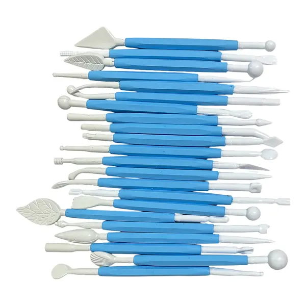 Estiletes Plastico Celestes *22 Unidades