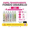 Papel Transparente Fondo Amarillo *10 Hojas