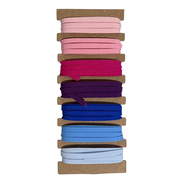 Kit #15 Elástico Colores Rosa Y Azul