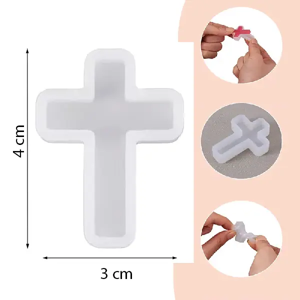 Mini Molde Cruz Para Resina