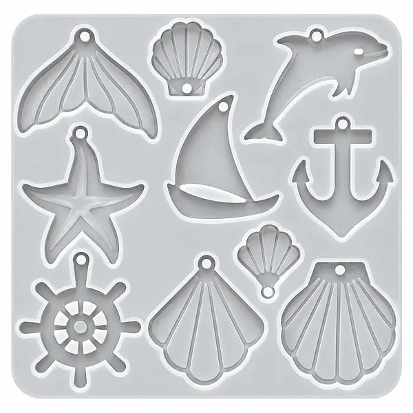 Molde Silicona Dijes Marinos