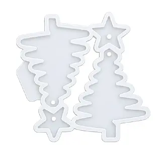 Molde Silicona Aretes Arbol Navidad